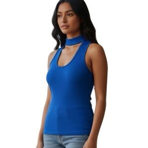 Express Cobalt Blue Sleeveless Top
